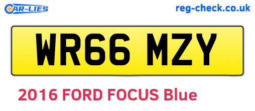 WR66MZY are the vehicle registration plates.