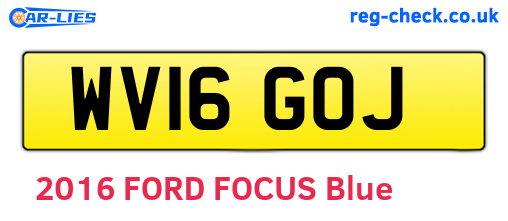 WV16GOJ are the vehicle registration plates.