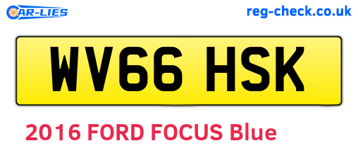 WV66HSK are the vehicle registration plates.