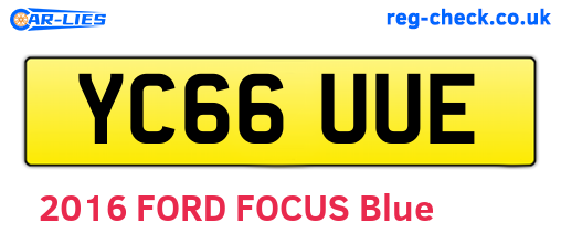 YC66UUE are the vehicle registration plates.