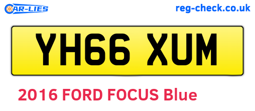 YH66XUM are the vehicle registration plates.