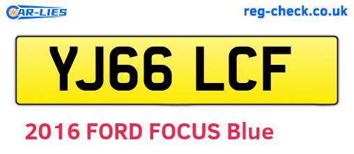 YJ66LCF are the vehicle registration plates.