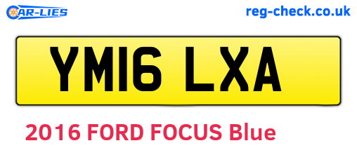 YM16LXA are the vehicle registration plates.