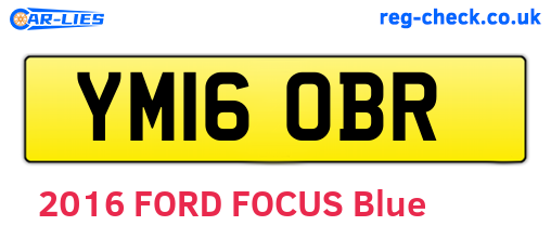 YM16OBR are the vehicle registration plates.