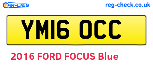 YM16OCC are the vehicle registration plates.
