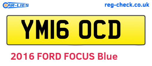 YM16OCD are the vehicle registration plates.