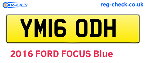 YM16ODH are the vehicle registration plates.