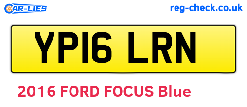 YP16LRN are the vehicle registration plates.