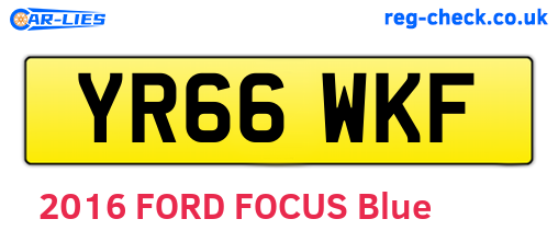 YR66WKF are the vehicle registration plates.