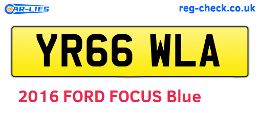 YR66WLA are the vehicle registration plates.