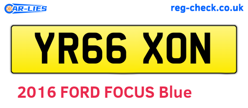 YR66XON are the vehicle registration plates.