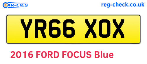 YR66XOX are the vehicle registration plates.