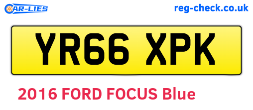 YR66XPK are the vehicle registration plates.