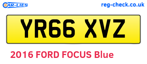 YR66XVZ are the vehicle registration plates.
