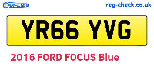 YR66YVG are the vehicle registration plates.