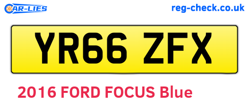 YR66ZFX are the vehicle registration plates.