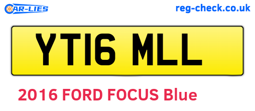 YT16MLL are the vehicle registration plates.