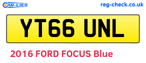 YT66UNL are the vehicle registration plates.