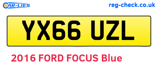 YX66UZL are the vehicle registration plates.