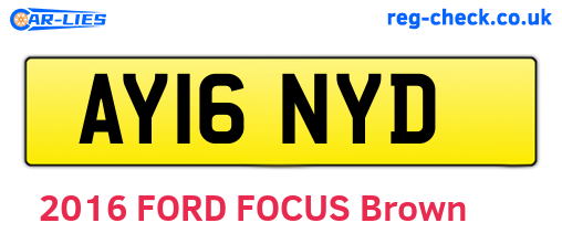 AY16NYD are the vehicle registration plates.