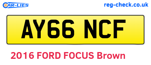 AY66NCF are the vehicle registration plates.