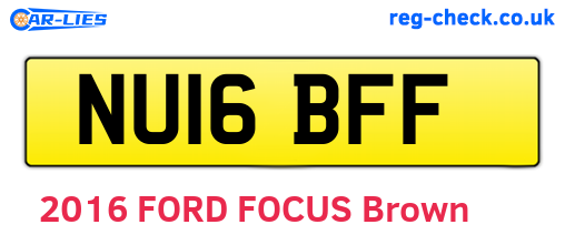 NU16BFF are the vehicle registration plates.