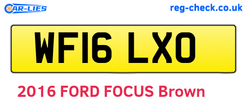 WF16LXO are the vehicle registration plates.