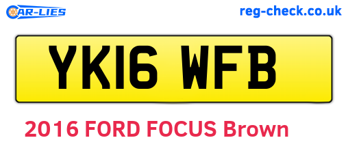 YK16WFB are the vehicle registration plates.