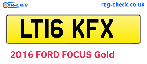 LT16KFX are the vehicle registration plates.