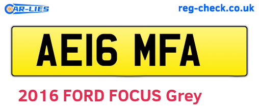 AE16MFA are the vehicle registration plates.