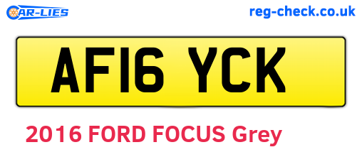 AF16YCK are the vehicle registration plates.