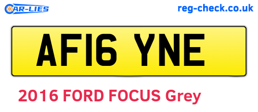AF16YNE are the vehicle registration plates.