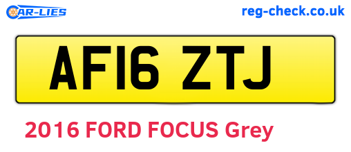 AF16ZTJ are the vehicle registration plates.
