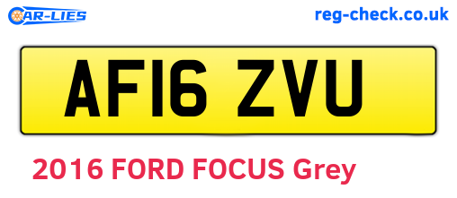 AF16ZVU are the vehicle registration plates.