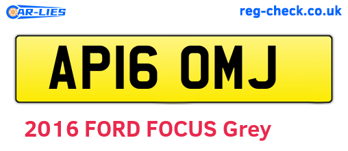 AP16OMJ are the vehicle registration plates.