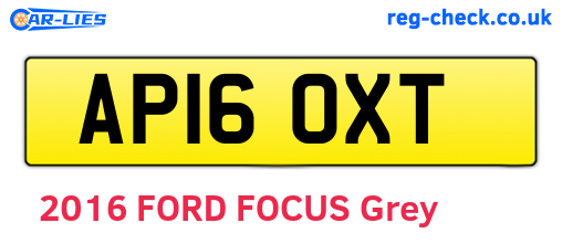 AP16OXT are the vehicle registration plates.