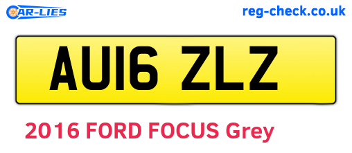 AU16ZLZ are the vehicle registration plates.
