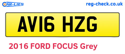 AV16HZG are the vehicle registration plates.