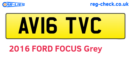 AV16TVC are the vehicle registration plates.