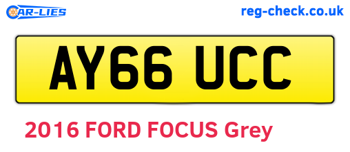 AY66UCC are the vehicle registration plates.
