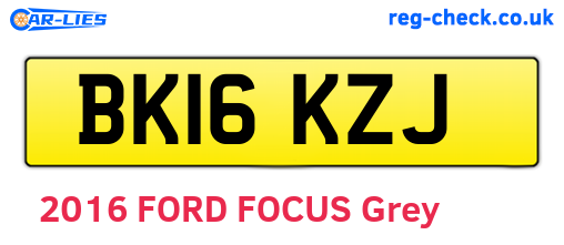 BK16KZJ are the vehicle registration plates.