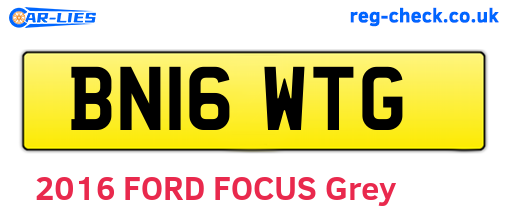 BN16WTG are the vehicle registration plates.