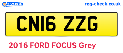 CN16ZZG are the vehicle registration plates.