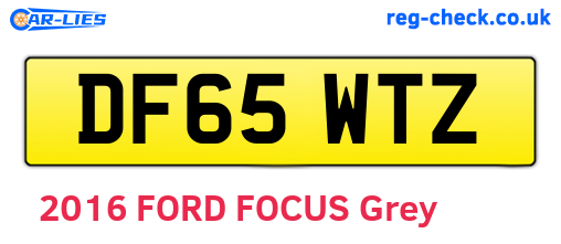 DF65WTZ are the vehicle registration plates.
