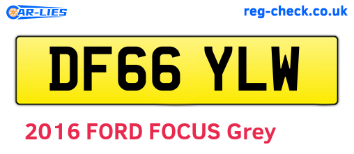 DF66YLW are the vehicle registration plates.