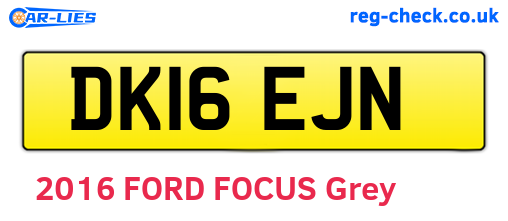 DK16EJN are the vehicle registration plates.