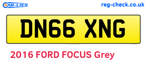 DN66XNG are the vehicle registration plates.