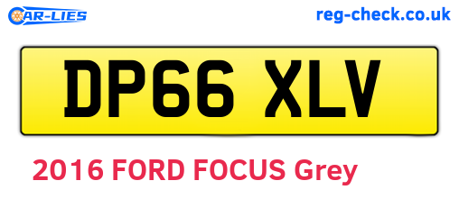 DP66XLV are the vehicle registration plates.
