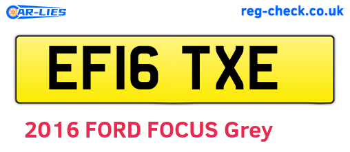 EF16TXE are the vehicle registration plates.