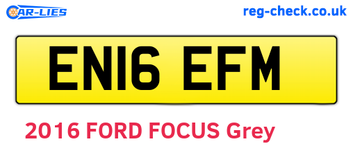 EN16EFM are the vehicle registration plates.